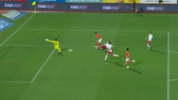وسام أبو علي يسجل الهدف الثالث في شباك حرس الحدود بالدوري